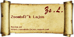 Zsombók Lajos névjegykártya